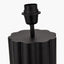 Petula Black Metal Scallop Table Lamp Base with Bloom 45cm White Handloom Scalloped Cylinder Lampshade