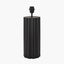 Petula Black Metal Scallop Table Lamp Base with Rouen 40cm White Boucle Cylinder Lampshade