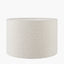 Petula Black Metal Scallop Table Lamp Base with Rouen 40cm White Boucle Cylinder Lampshade