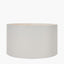 Zuri Antique Brass Metal Pot Table Lamp Base with Harry 40cm Ivory Cotton Mix Cylinder Lampshade