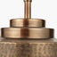 Zuri Antique Brass Metal Pot Table Lamp Base with Lino 40cm Cream Self Lined Linen Cylinder Lampshade
