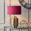 Zuri Antique Brass Metal Pot Table Lamp } OUTLET