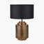 Zuri Antique Brass Metal Pot Table Lamp } OUTLET