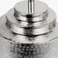 Zuri Shiny Silver Metal Pot Table Lamp Base with Henry 35cm Taupe Handloom Cylinder Lampshade