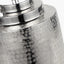 Zuri Shiny Silver Metal Pot Table Lamp Base with Lino 35cm Cinnamon Self Lined Linen Cylinder Lampshade
