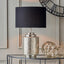 Zuri Shiny Silver Metal Pot Table Lamp