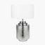Zuri Shiny Silver Metal Pot Table Lamp