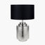 Zuri Shiny Silver Metal Pot Table Lamp