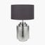 Zuri Shiny Silver Metal Pot Table Lamp