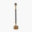 Antoine Black Croc and Antique Brass Tall Metal Table Lamp Base with Henry 35cm White Handloom Cylinder Lampshade