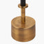 Antoine Black Croc and Antique Brass Metal Table Lamp Base with Lyndon 35cm Black Silk Mix Knife Pleat Tapered Lampshade