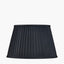 Antoine Black Croc and Antique Brass Metal Table Lamp Base with Lyndon 35cm Black Silk Mix Knife Pleat Tapered Lampshade