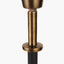 Antoine Black Croc and Antique Brass Metal Table Lamp Base with Edward 35cm Natural Linen Cylinder Lampshade