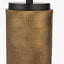 Aurelio Brass and Black Metal Textured Table Lamp Base with Lino 35cm White Self Lined Linen Cylinder Lampshade