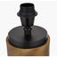 Aurelio Brass and Black Metal Textured Table Lamp Base with Lino 35cm White Self Lined Linen Cylinder Lampshade