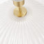 Emilia White Ribbed Glass and Gold Metal Oval Table Lamp Base with Zara 35cm Steel Grey Silk Lined Cylinder Lampshade