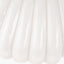 Emilia White Ribbed Glass and Gold Metal Oval Table Lamp Base with Zara 35cm Steel Grey Silk Lined Cylinder Lampshade
