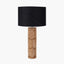 Aurelia Embossed Natural Wood Tall Table Lamp Base