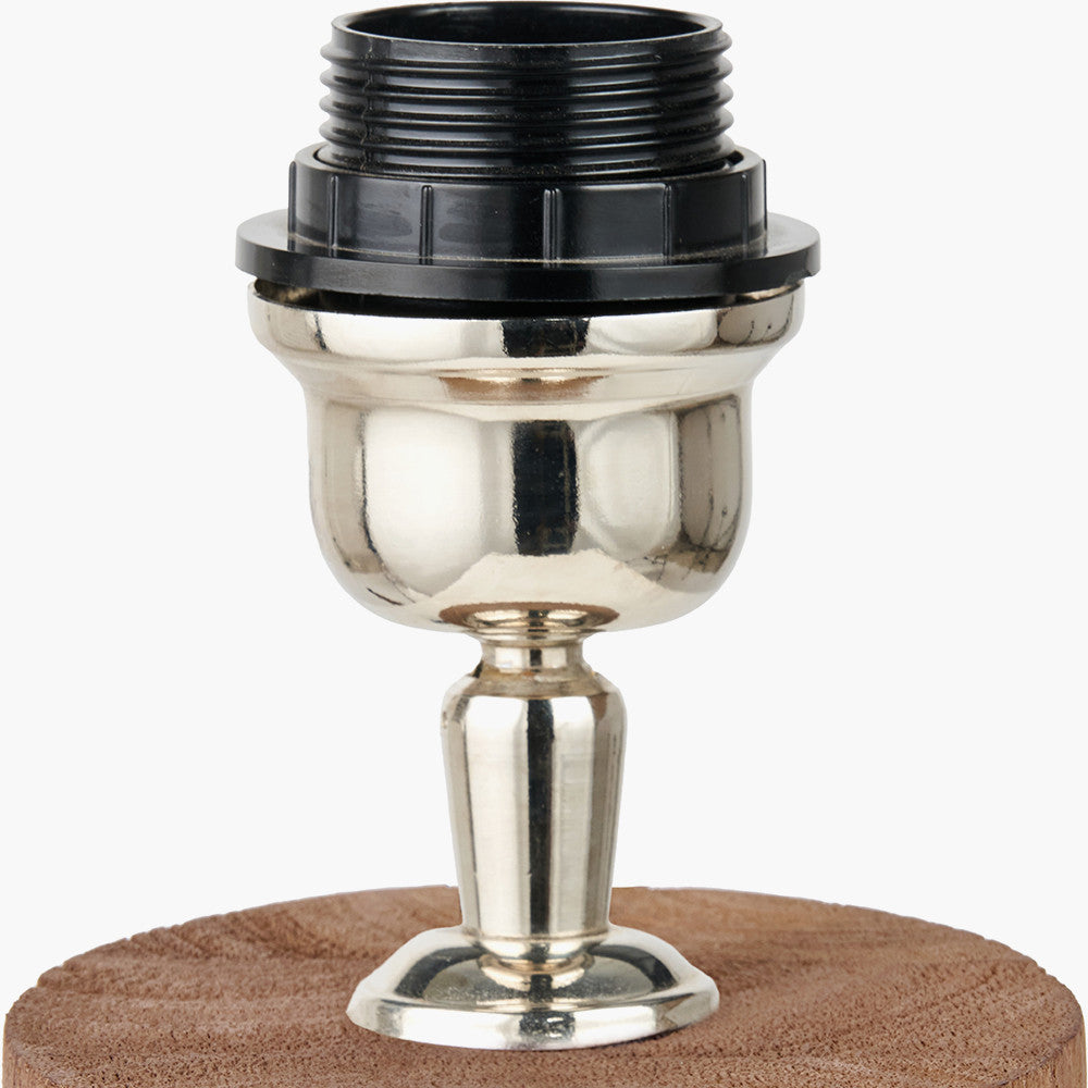 Aurelia Embossed Natural Wood Tall Table Lamp Base