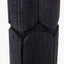 Aurelia Embossed Black Wood Tall Table Lamp Base with Lino 35cm White Self Lined Linen Cylinder Lampshade