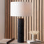 Aurelia Embossed Black Wood Tall Table Lamp Base