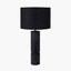 Aurelia Embossed Black Wood Tall Table Lamp Base