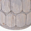 Cezara Embossed Grey Wood Wide Table Lamp Base with Edward 35cm Natural Linen Cylinder Lampshade