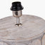 Cezara Embossed Grey Wood Wide Table Lamp