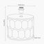 Cezara Embossed Grey Wood Wide Table Lamp