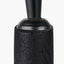 Marin Black Wood Tall Neck Table Lamp Base with Edward 40cm Natural Linen Cylinder Lampshade