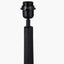 Marin Black Wood Tall Neck Table Lamp Base with Vienna 40cm Black Chevron Mushroom Pleat Lampshade
