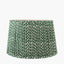 Marin Black Wood Tall Neck Table Lamp Base with Vienna 40cm Forest Green Chevron Mushroom Pleat Lampshade