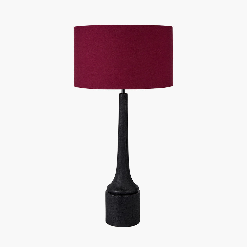 Marin Black Wood Tall Neck Table Lamp Base