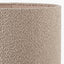 Nelu Grey Engraved Wood Dome Table Lamp Base with Rouen 35cm Taupe Boucle Cylinder Lampshade