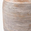 Nelu Grey Engraved Wood Dome Table Lamp Base with Lino 35cm Black Self Lined Linen Cylinder Lampshade