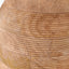 Nelu Natural Engraved Wood Dome Table Lamp Base with Rouen 35cm White Boucle Cylinder Lampshade