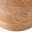 Nelu Natural Engraved Wood Dome Table Lamp Base with Rouen 35cm White Boucle Cylinder Lampshade