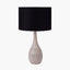 Ioan Grey Engraved Wood Bottle Table Lamp