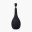 Ioan Black Engraved Wood Bottle Table Lamp