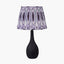 Ioan Black Engraved Wood Bottle Table Lamp