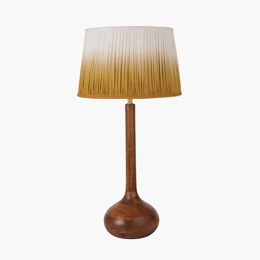 Toma Oiled Wood Tall Neck Table Lamp Base