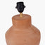 Inna Natural Urn Terracotta Table Lamp Base with Lino 35cm Black Self Lined Linen Cylinder Lampshade