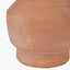 Inna Natural Urn Terracotta Table Lamp Base with Lino 35cm Black Self Lined Linen Cylinder Lampshade