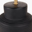 Sierra Black Tall Ribbed Terracotta Table Lamp Base with Henry 35cm White Handloom Cylinder Lampshade