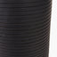 Sierra Black Tall Ribbed Terracotta Table Lamp Base with Tabitha 35cm Cream Jute Scalloped Edge Tapered Lamp Shade with Contrast Binding