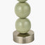 Sofia Sage and Silver Enamel 3 Ball Table Lamp Base with Harry 35cm Ivory Cotton Mix Cylinder Lampshade