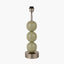 Sofia Sage and Silver Enamel 3 Ball Table Lamp Base with Harry 35cm Sage Cotton Mix Cylinder Lampshade