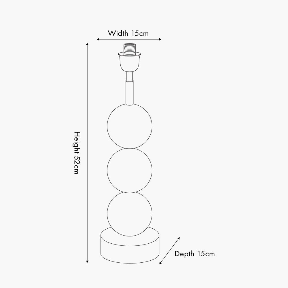 Sofia Sage and Silver Enamel 3 Ball Table Lamp Base