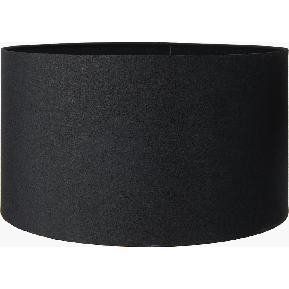 Sofia Black and Gold Enamel Table Lamp Base with Harry 35cm Black Cotton Mix Cylinder Lampshade