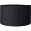 Sofia Black and Gold Enamel Table Lamp Base with Harry 35cm Black Cotton Mix Cylinder Lampshade